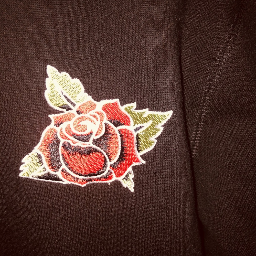 Walt Disney Mickey Mouse tattoo Black Hoodie bling thick black XL new never worn - Picture 6 of 6